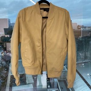 Faux suede bomber jacket.